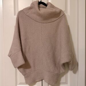 BCBGMaxAzria Taupe Cowl Neck Sweater